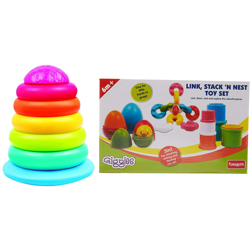 Funskool Link Stack N Nest Toy Set Age 6m+