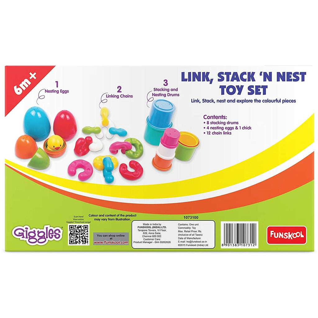 Funskool Link Stack N Nest Toy Set Age 6m+