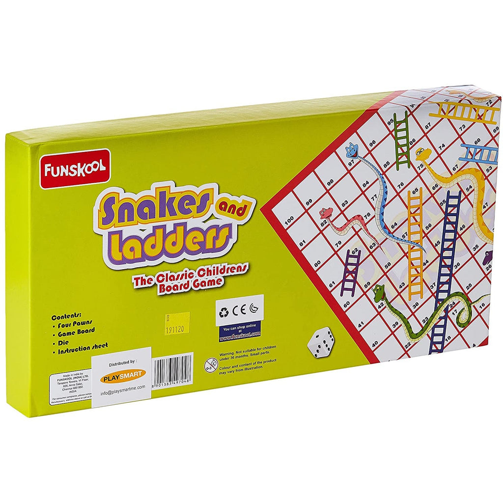 Funskool Snake And Ladders Family Board Game Multicolor Age- 4 Years & Above
