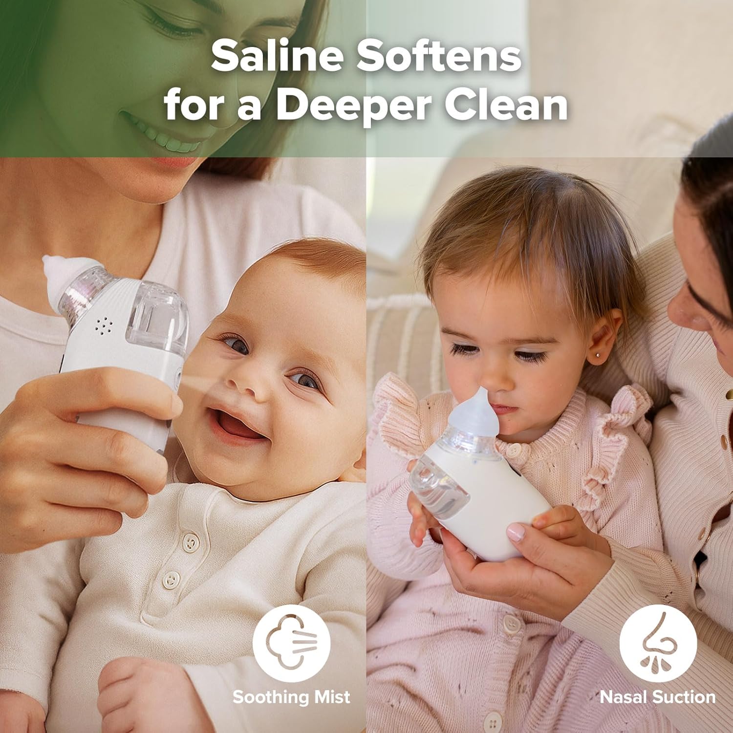 Haakaa 2-in-1 Nasal Aspirator with Sprayer Age- Newborn & Above