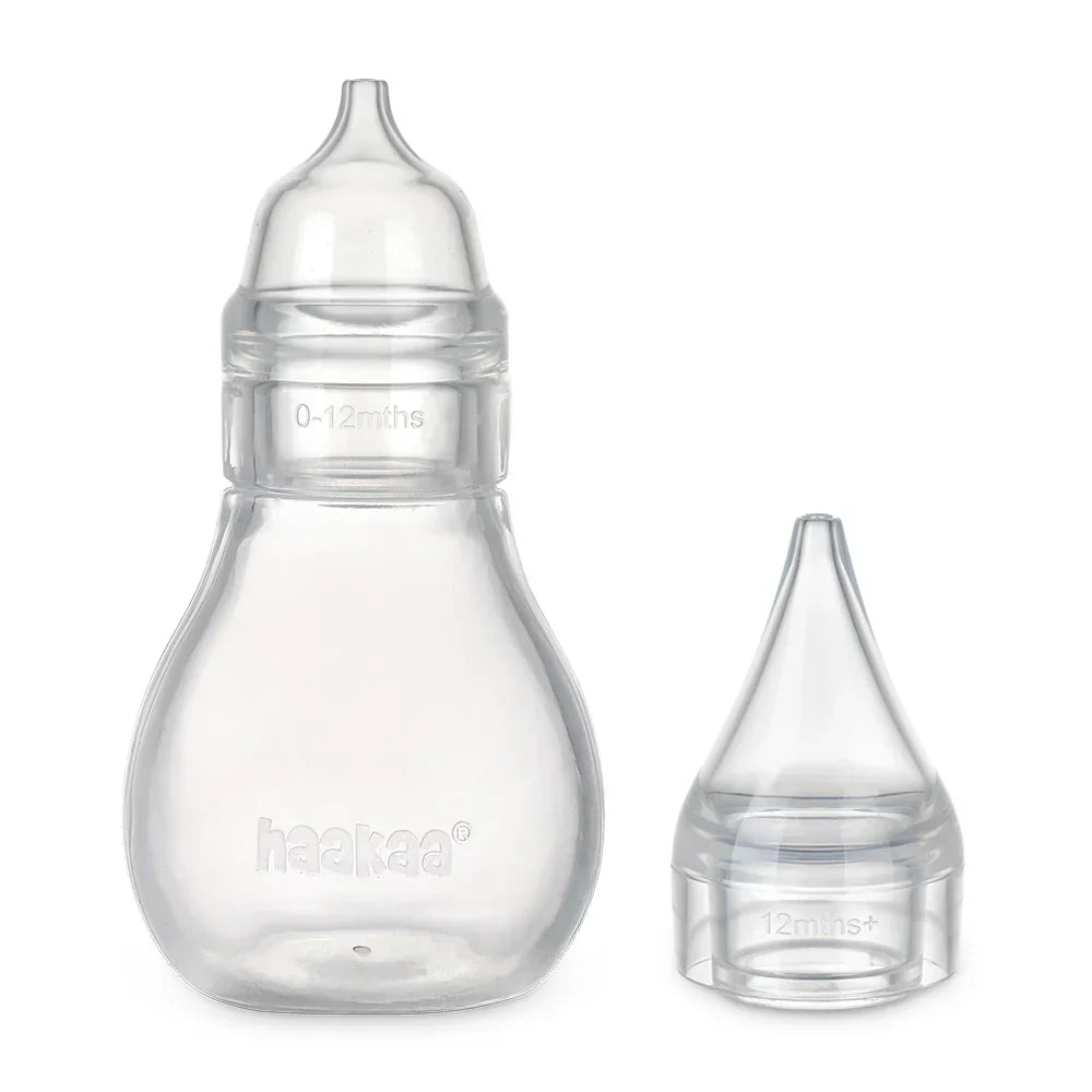 Haakaa Easy-Squeezy Silicone Bulb Syringe - 2 Tips Age- Newborn & Above