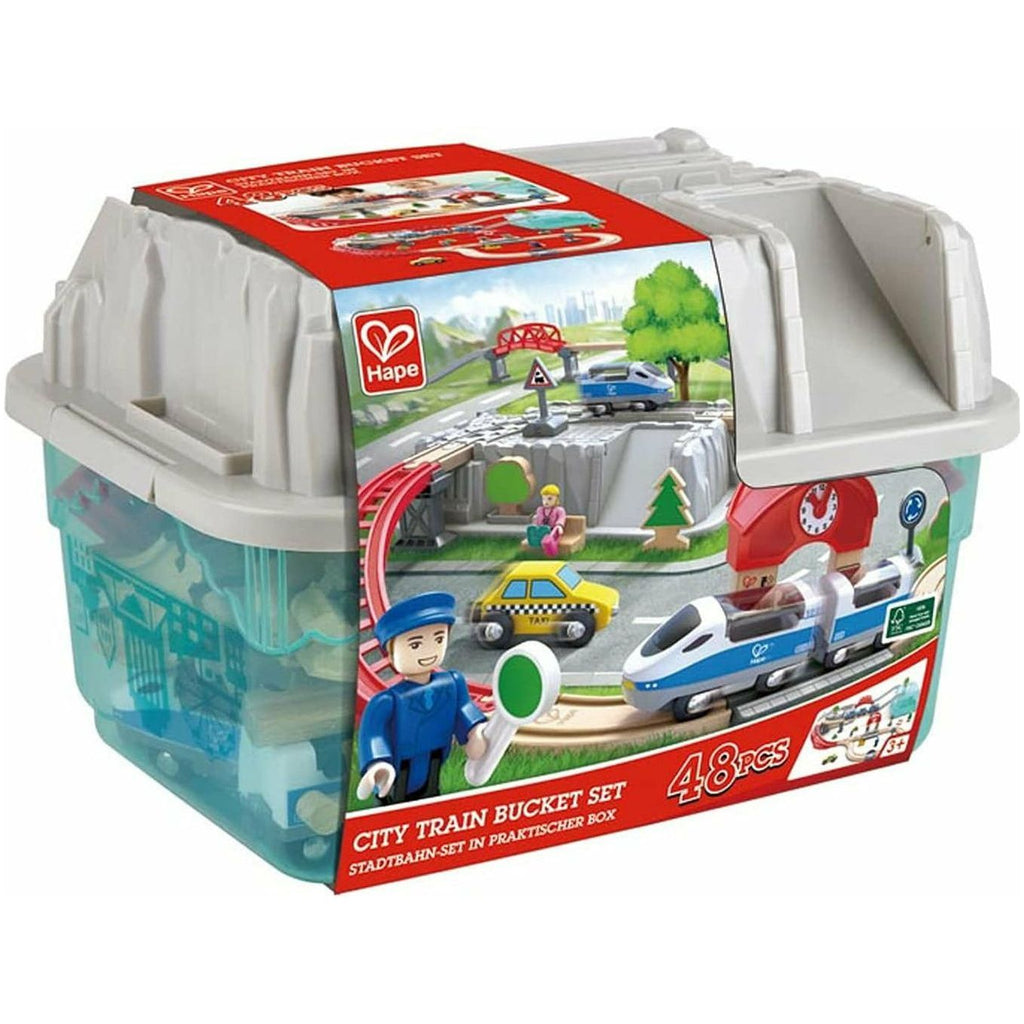 Hape Railway Bucket-Builder-Set Multicolor Age- 3 Years & Above