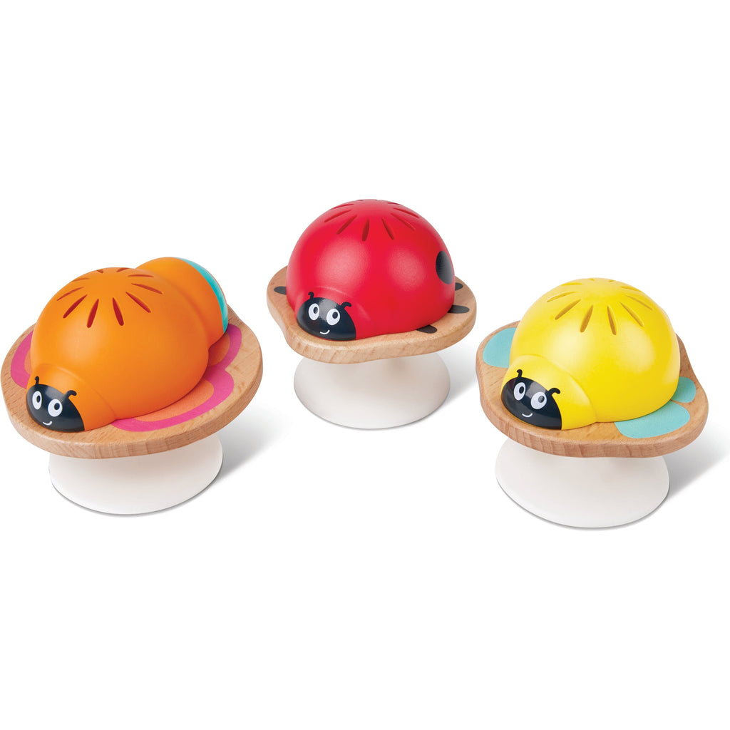 Hape Stay-put Animal Rattles with Suction Cup Pack of 3 Multicolor Age- Newborn & Above