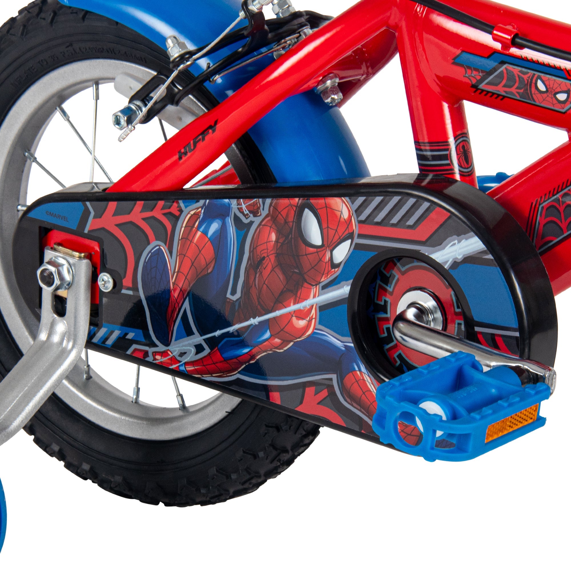 Huffy Marvel SpiderMan 12-Inch Kids Bicycle with Training Wheels Blue/Red 22365W Age- 3 Years to 5 Years