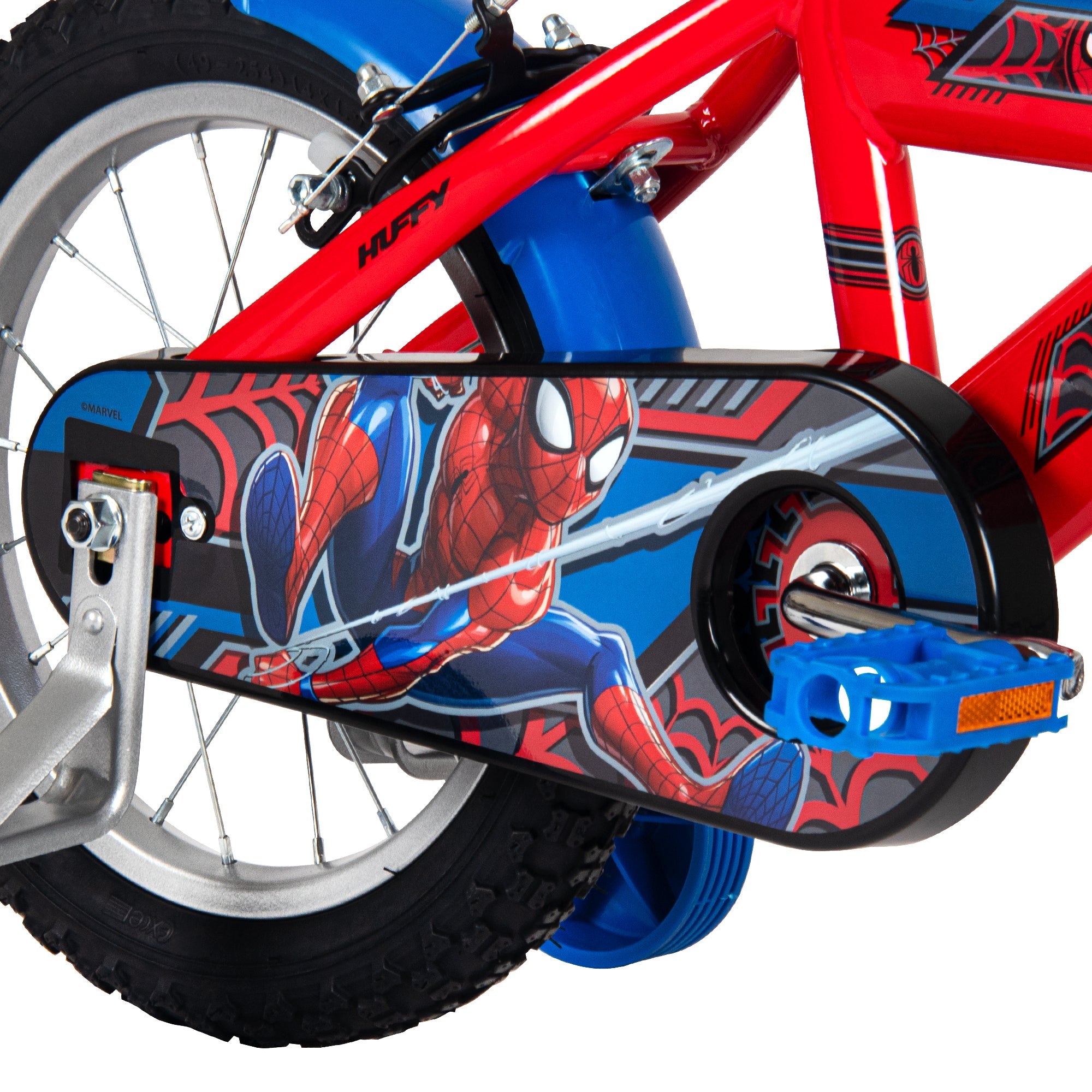 Huffy Marvel SpiderMan 14-Inch Kids Bicycle with Training Wheels Blue/Red 24405W Age- 4 Years to 6 Years