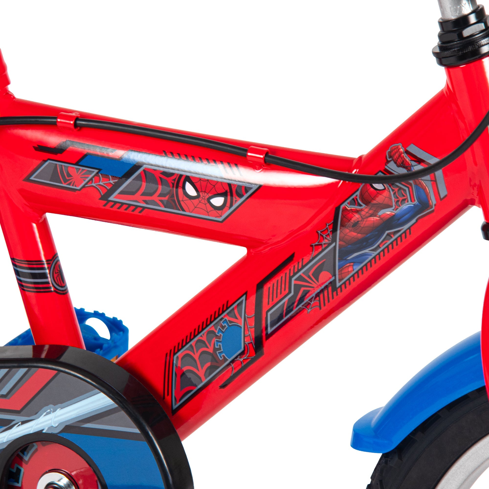 Huffy Marvel SpiderMan 16-Inch Kids Bicycle with Training Wheels Blue/Red 21905W Age- 4 Years to 6 Years