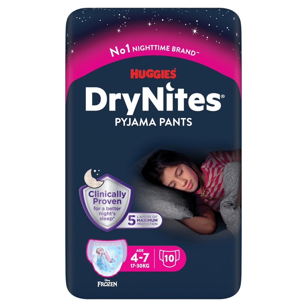Huggies DryNites Bedwetting Pyjama Pants Age 4-7 17-30kg