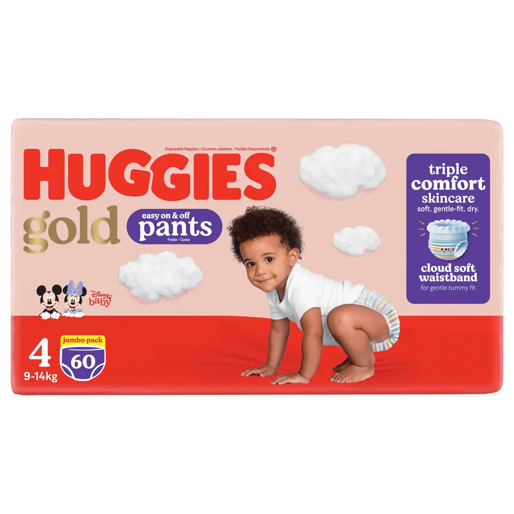Huggies Jumbo Pant Diapers, Size 4, 9-14 kg, Jumbo Pack, 60 Diapers
