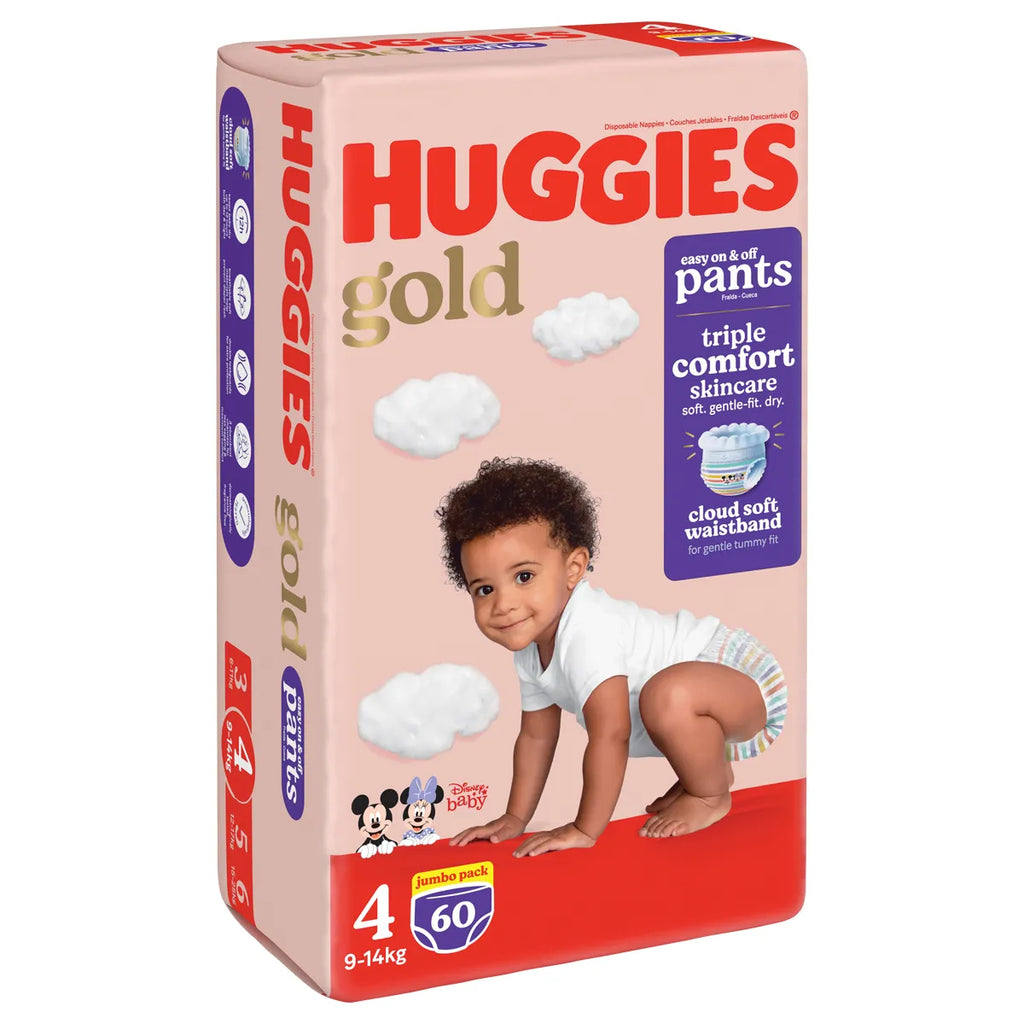 Huggies Jumbo Pant Diapers, Size 4, 9-14 kg, Jumbo Pack, 60 Diapers