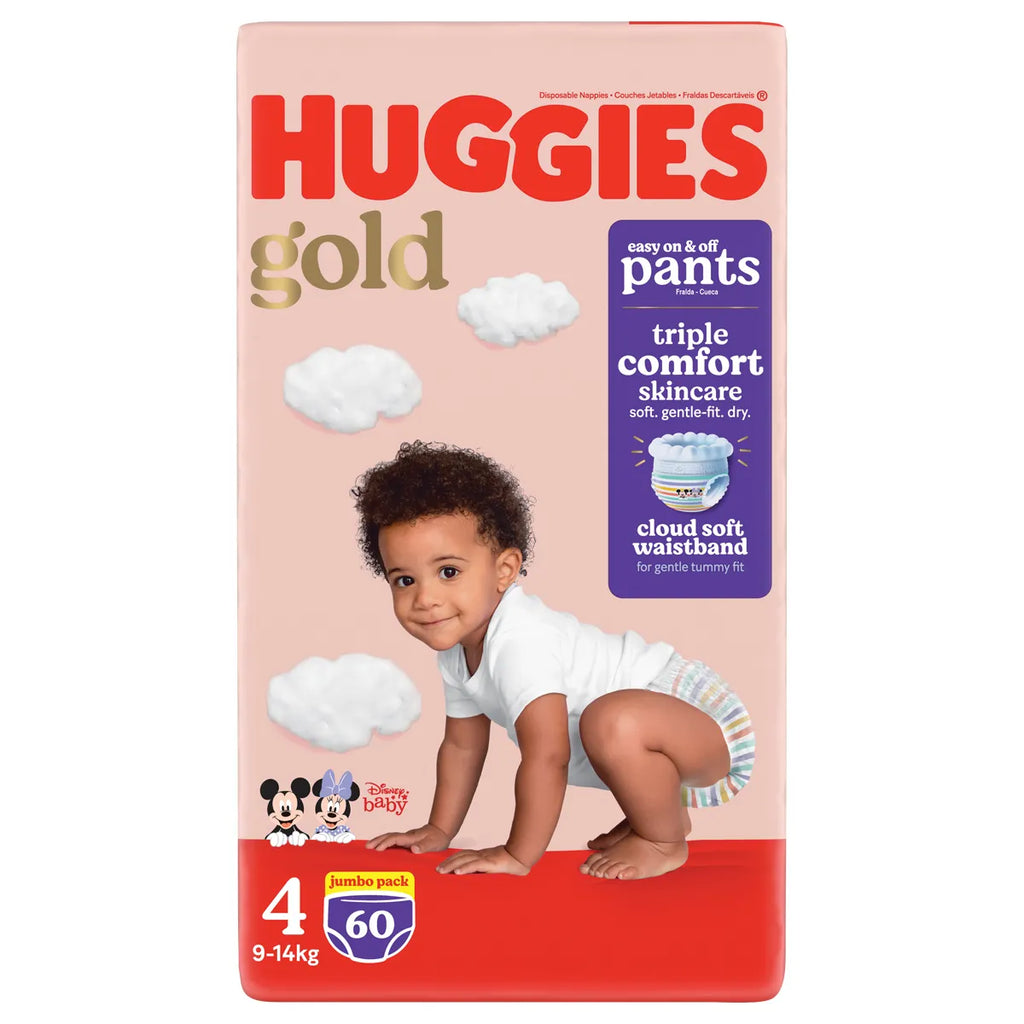 Huggies Jumbo Pant Diapers, Size 4, 9-14 kg, Jumbo Pack, 60 Diapers