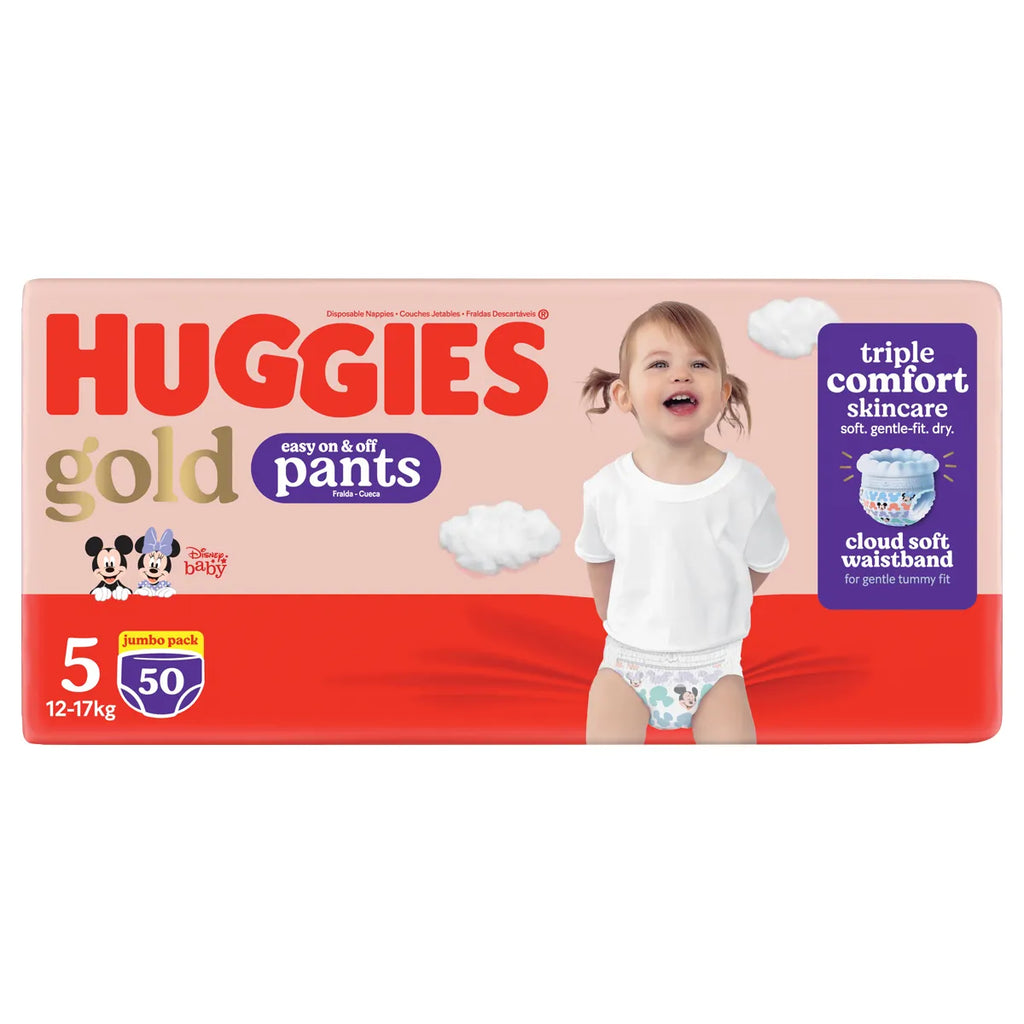 Huggies Jumbo Pant Diapers, Size 5, 12-17 kg, Jumbo Pack, 50 Diapers