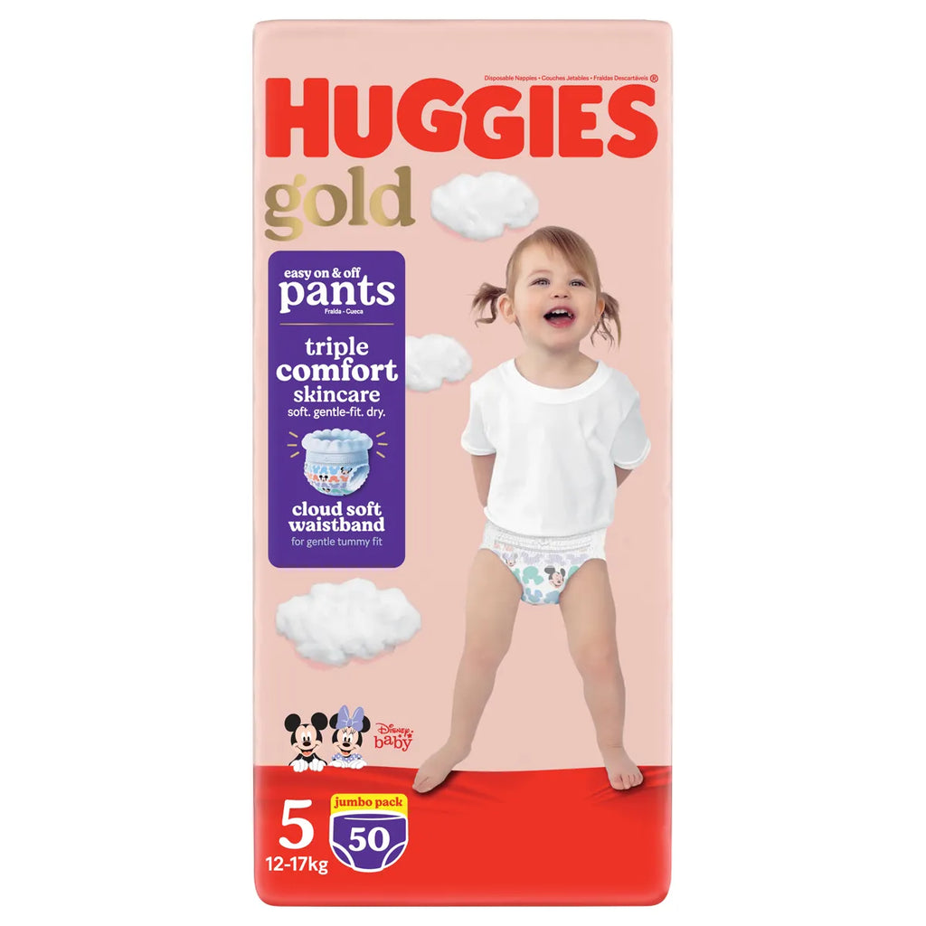 Huggies Jumbo Pant Diapers, Size 5, 12-17 kg, Jumbo Pack, 50 Diapers