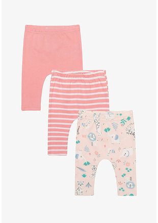 Infancie Everyday Essential Baby Leggings/Pants Pak of 3 Multicolor IT11066