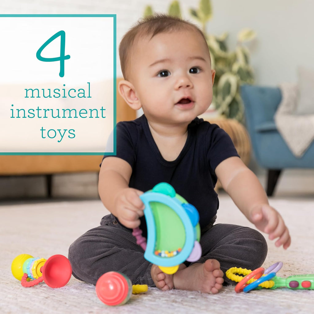 Infantino Baby's 1st Teether and Play Music Set of 4 Age- Newborn & Above