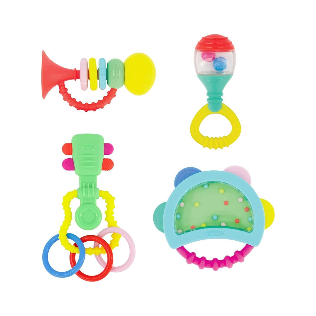 Infantino Baby's 1st Teether and Play Music Set of 4 Age- Newborn & Above