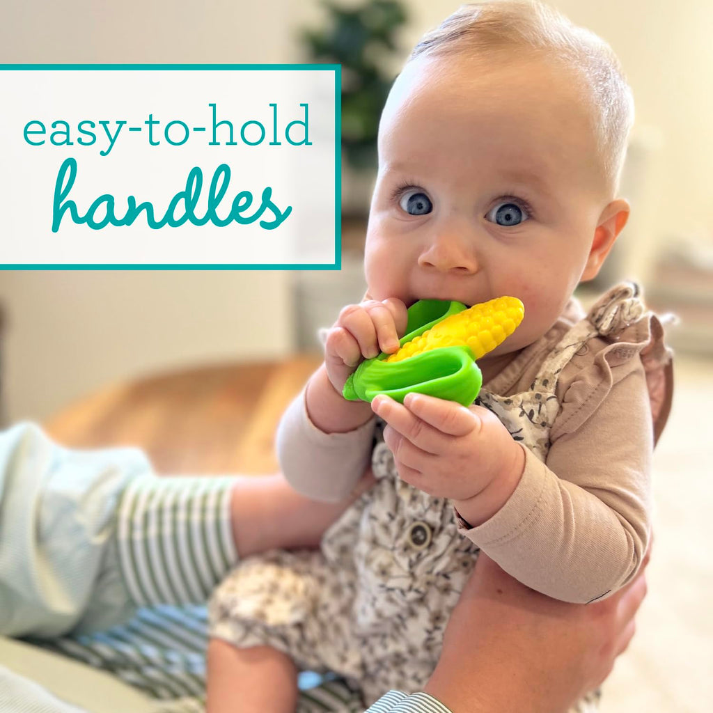 Infantino Farmers Market Veggie Textured Silicone Teethers Gift Set of 3 Age- Newborn & Above
