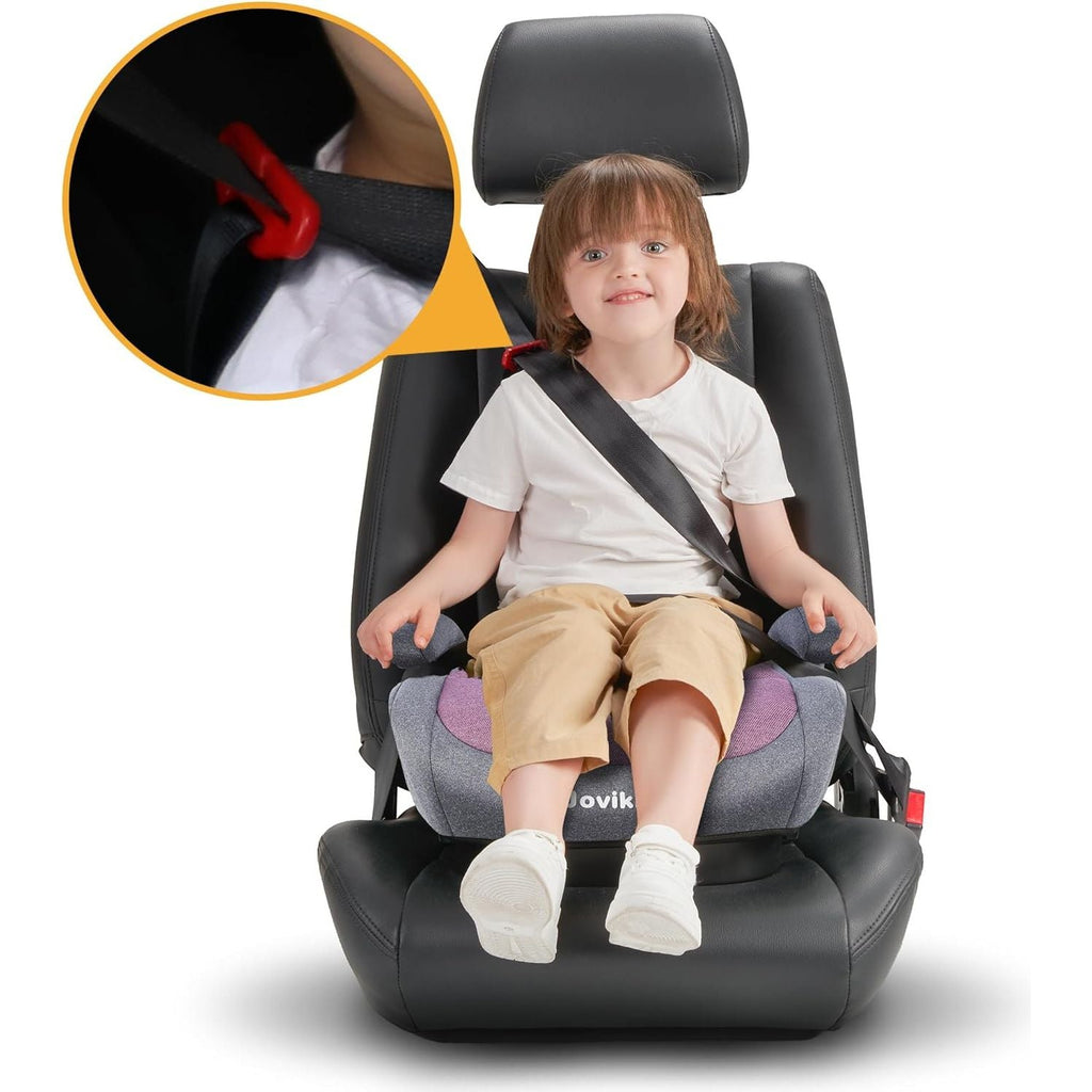 Jovikids I-Size Booster Seat with ISOFIX 125-150 cm Group 3 (WD020) Pink Age- 6 Years to 12 Years