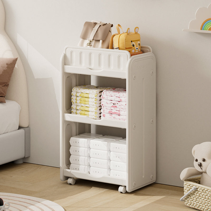 Kids 3-Tier Toy & Book Storage Organizer with 2 Pull-Out Bins â€“ Childrenâ€™s Toy Shelf & Storage Rack for Playroom, Bedroom & Nursery Age- Newborn & Abobve