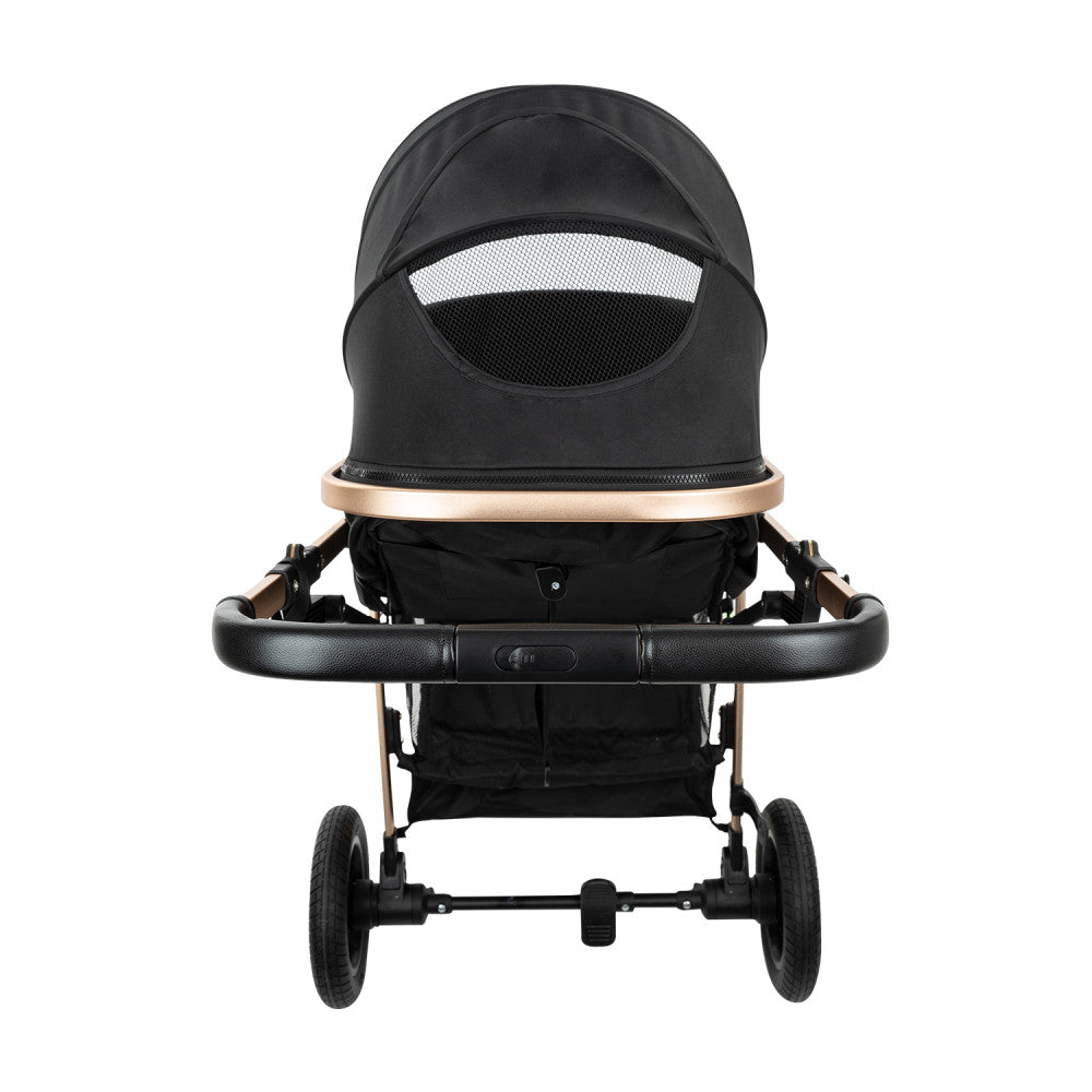 Kikkaboo Kaia 3-In-1 Travel System with Pushchair Stoller with Transferable Seat Black Age-Newborn & Above (Holds upto 22 Kg)