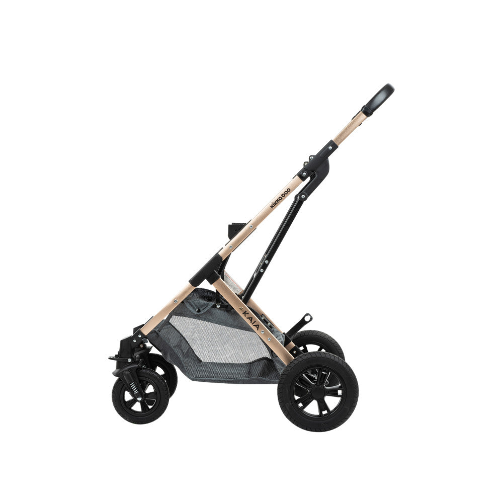 Kikkaboo Kaia 3-In-1 Travel System with Pushchair Stoller with Transferable Seat Black Age-Newborn & Above (Holds upto 22 Kg)