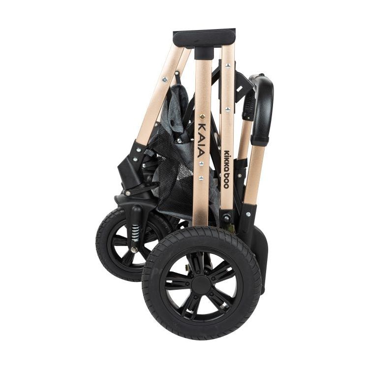 Kikkaboo Kaia 3-In-1 Travel System with Pushchair Stoller with Transferable Seat Black Age-Newborn & Above (Holds upto 22 Kg)