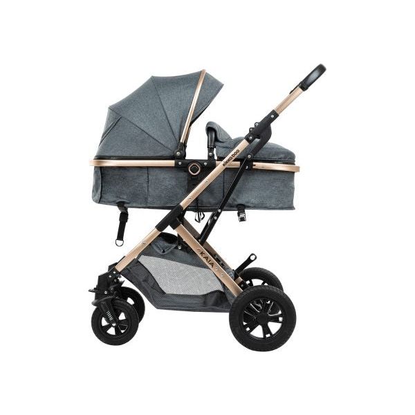 Kikkaboo Kaia 3-In-1 Travel System with Pushchair Stoller with Transferable Seat Grey Age-Newborn & Above (Holds upto 22 Kg)
