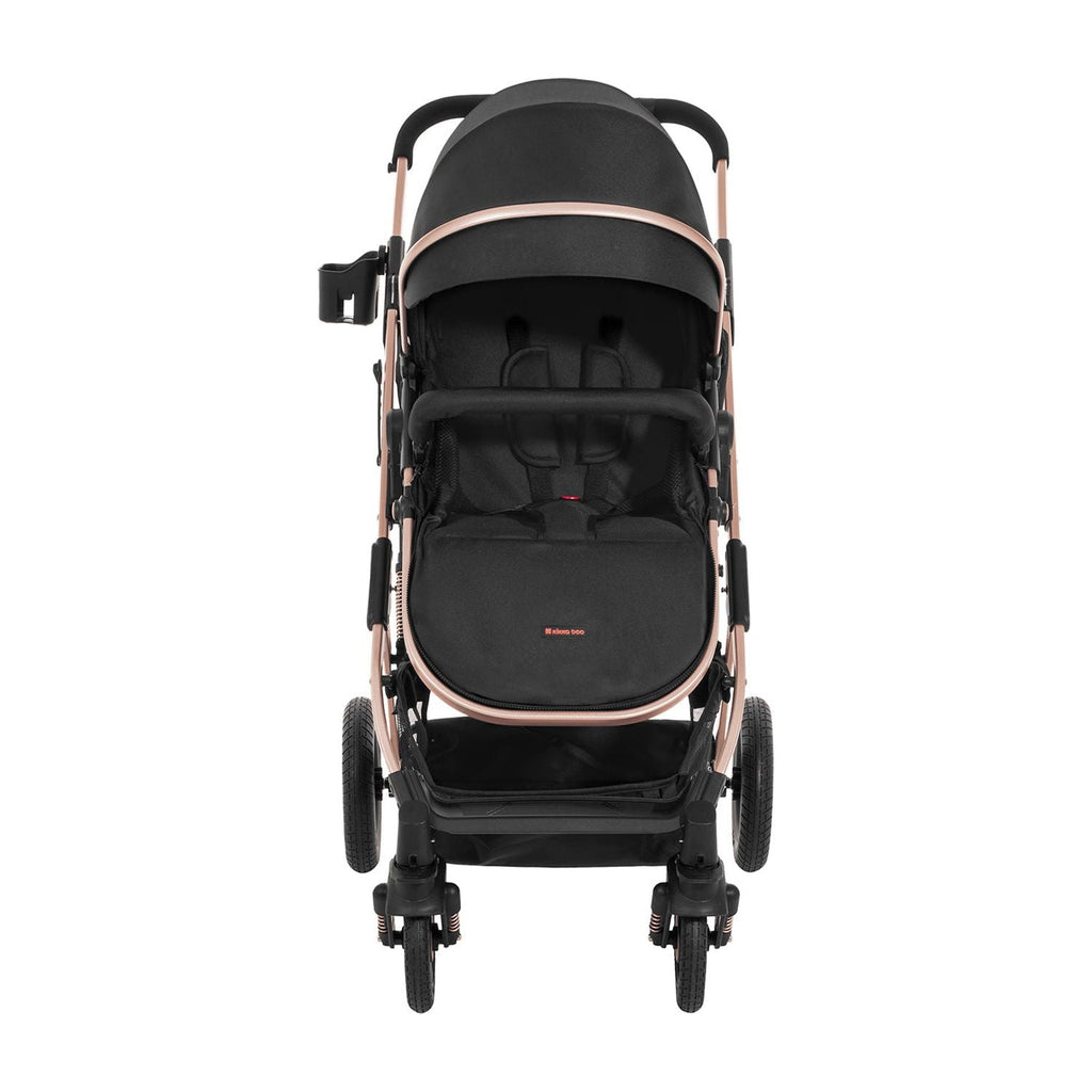 Kikkaboo Scarlett 2-In-1 Travel System Stoller with Transferable Seat Black Age-Newborn & Above (Holds upto 15 Kg)