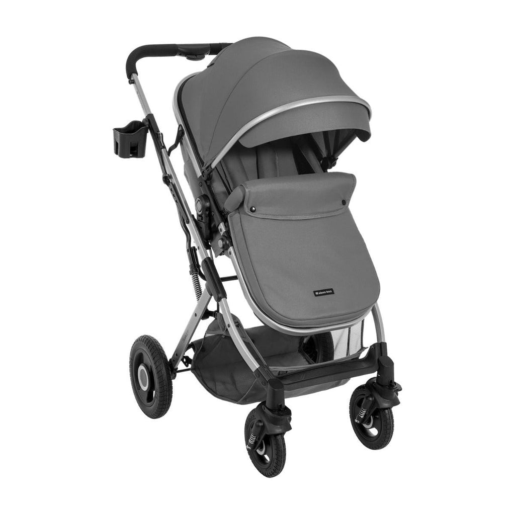 Kikkaboo Scarlett 2-In-1 Travel System Stoller with Transferable Seat Dark Grey Age-Newborn & Above (Holds upto 15 Kg)