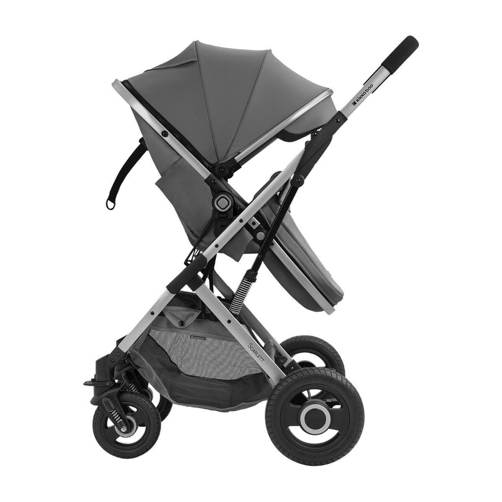 Kikkaboo Scarlett 2-In-1 Travel System Stoller with Transferable Seat Dark Grey Age-Newborn & Above (Holds upto 15 Kg)