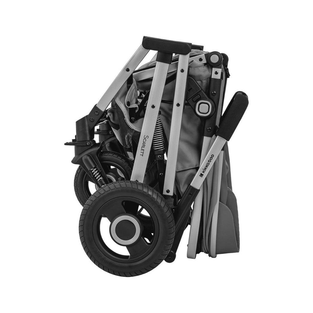 Kikkaboo Scarlett 2-In-1 Travel System Stoller with Transferable Seat Dark Grey Age-Newborn & Above (Holds upto 15 Kg)