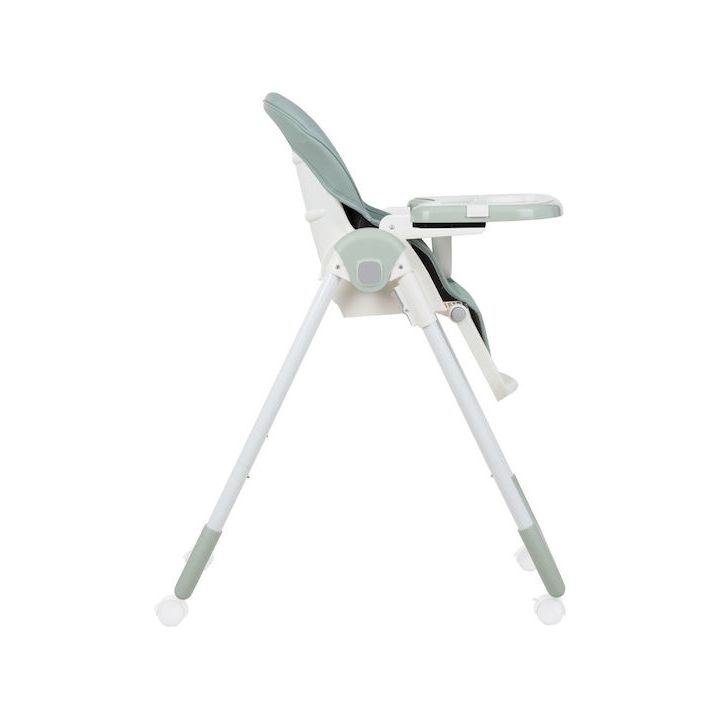 Kikkaboo Spicy Folding Dining Chair with Metal Frame & Leather Seat Mint Age-6 Months & Above