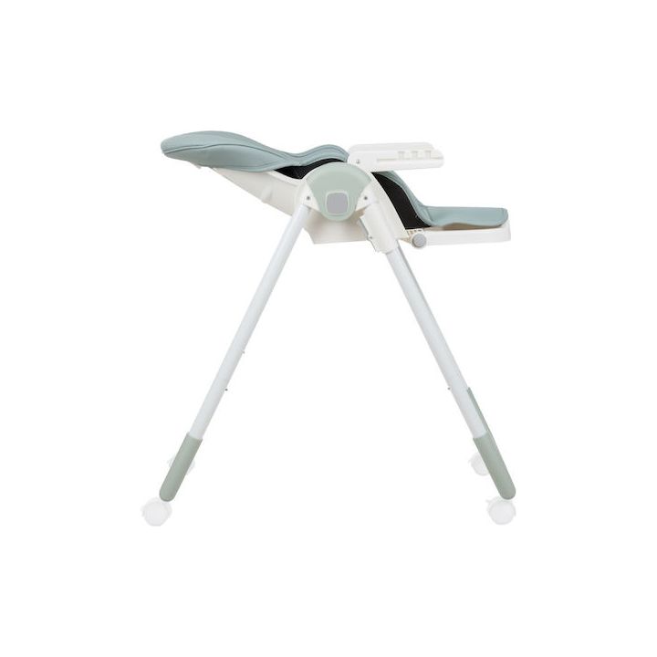 Kikkaboo Spicy Folding Dining Chair with Metal Frame & Leather Seat Mint Age-6 Months & Above