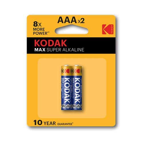 Kodak Max Super Alkaline AAA Battery Pack of 2