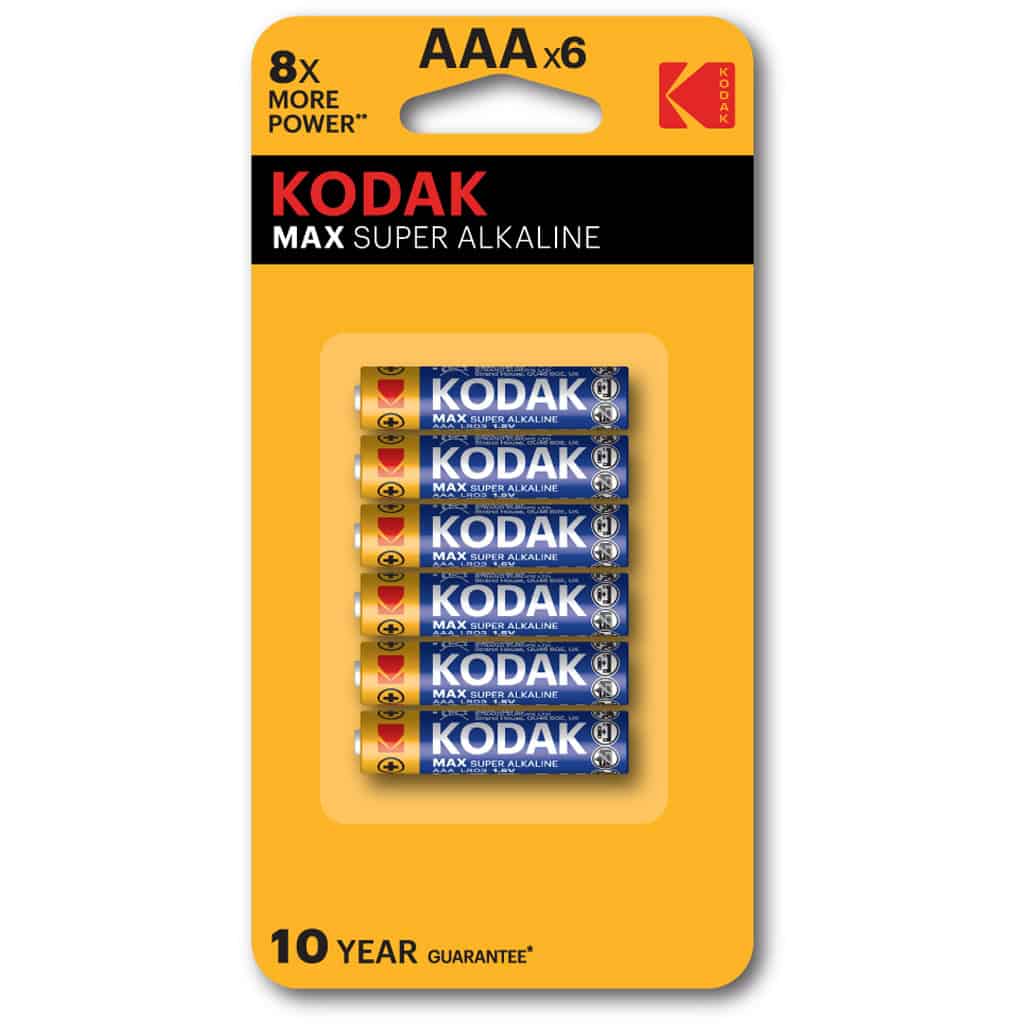 Kodak Max Super Alkaline AAA Battery Pack of 4+2