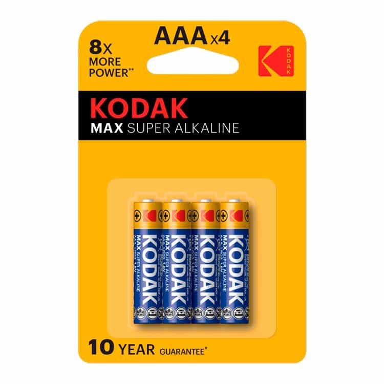 Kodak Max Super Alkaline AAA Battery Pack of 4
