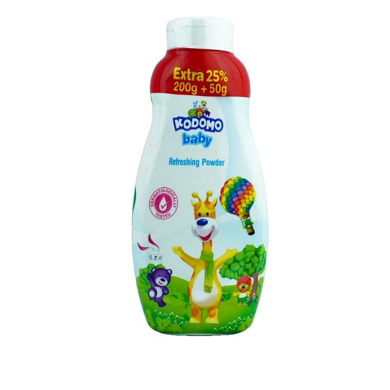 Kodomo Baby Powder Refreshing With Telon Oil 250 Grams Age- Newborn & Above