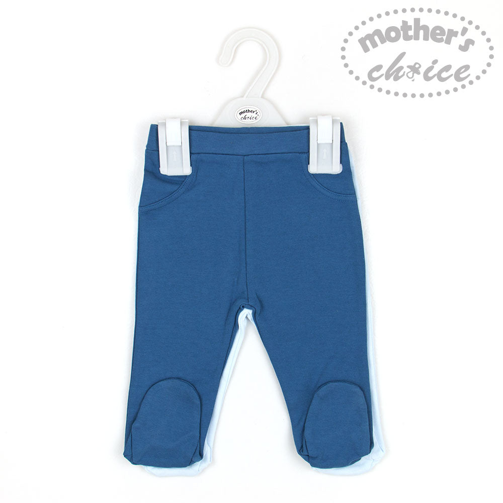 Luna & Lily Baby Footed Leggings Pack of 2 Sky Blue/Navy Blue IT2752
