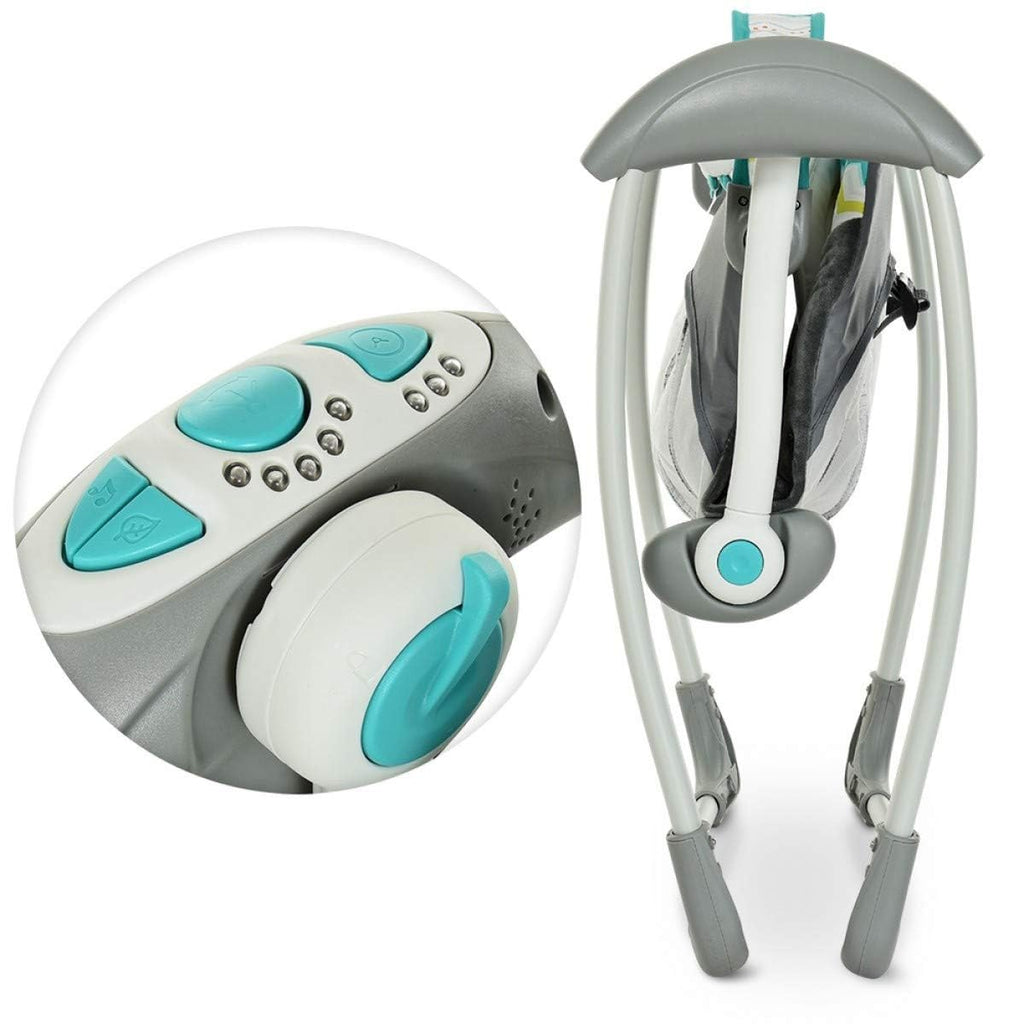 Mastela Baby Deluxe Portable Swing Chair Green & Grey 6503 Age- Newborn to 24 Months (Holds upto 11 Kgs)