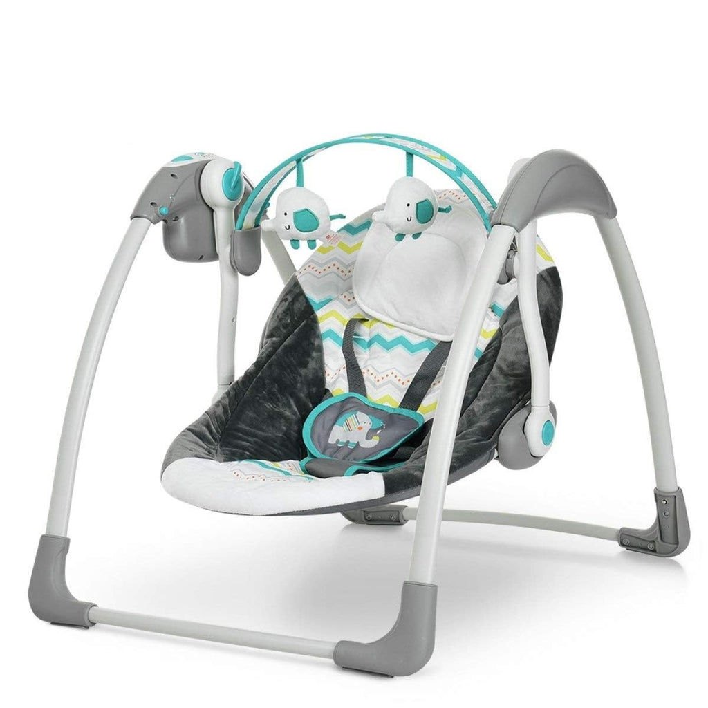 Mastela Baby Deluxe Portable Swing Chair Green & Grey 6503 Age- Newborn to 24 Months (Holds upto 11 Kgs)