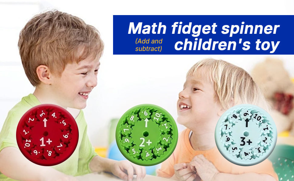 Pibi 2-in-1 Kids Educational Maths Fidget Spinner (Multiplication & Division Addition) 9 Pieces Age- 5 Years & Above 