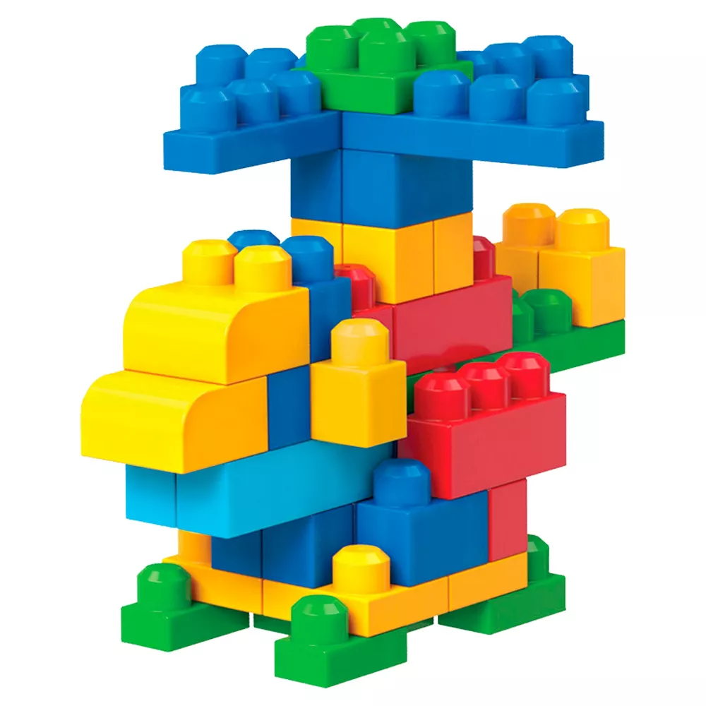Mega Bloks First Builders Big Building Bag Classic 80 Pieces Multicolor Age- 12 Months to 5 Years