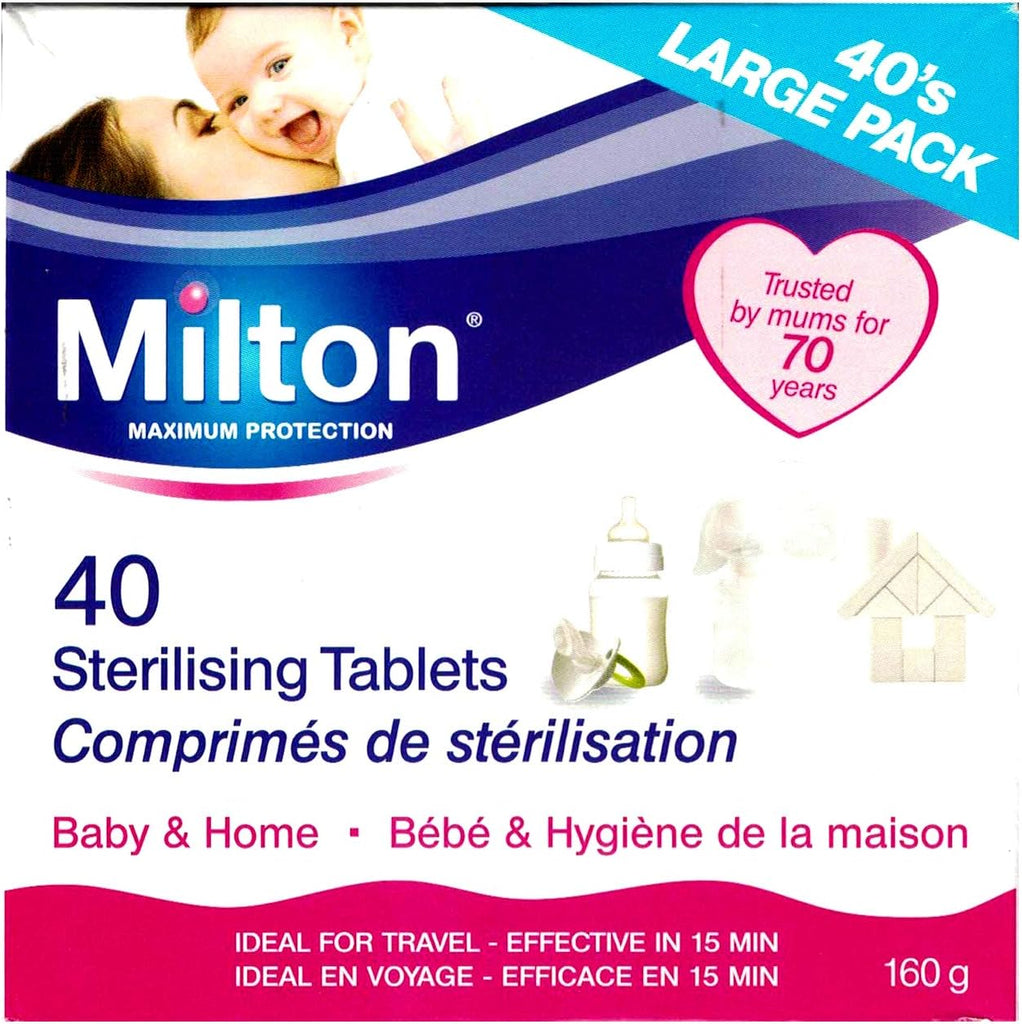 Milton Sterilising Tablets 40 Tablets Effective Baby Sterilisation Solution Pack of 40