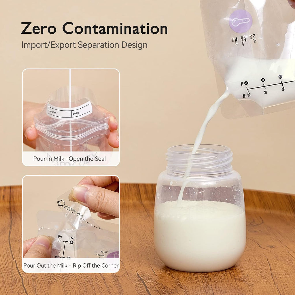 Momcozy Breastmilk Storage Bags with 180 ML Capacity  50 Pcs