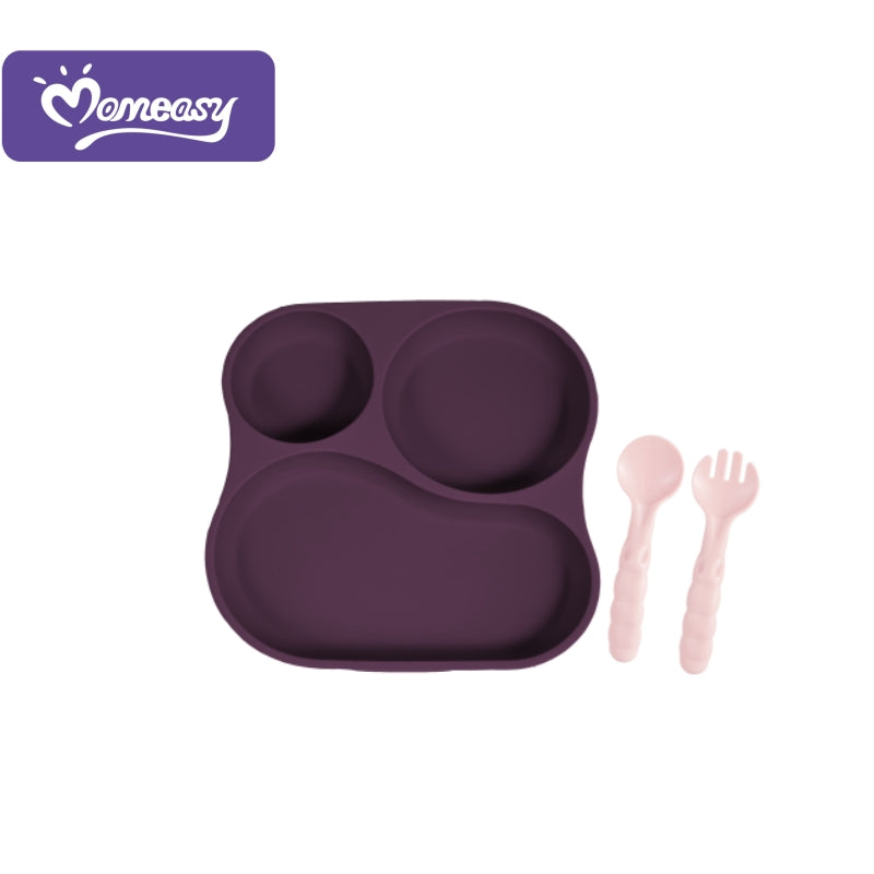 Momeasy Kids Silicone Dining Plate Set of 3 45362 Age- 6 Months & Above