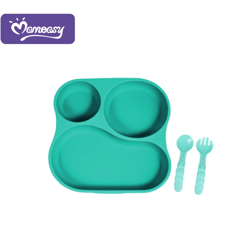 Momeasy Kids Silicone Dining Plate Set of 3 45362 Age- 6 Months & Above