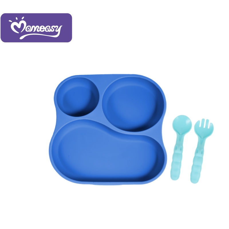 Momeasy Kids Silicone Dining Plate Set of 3 45362 Age- 6 Months & Above