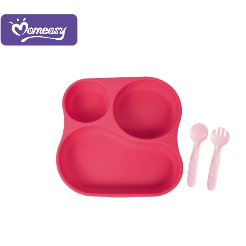 Momeasy Kids Silicone Dining Plate Set of 3 45362 Age- 6 Months & Above
