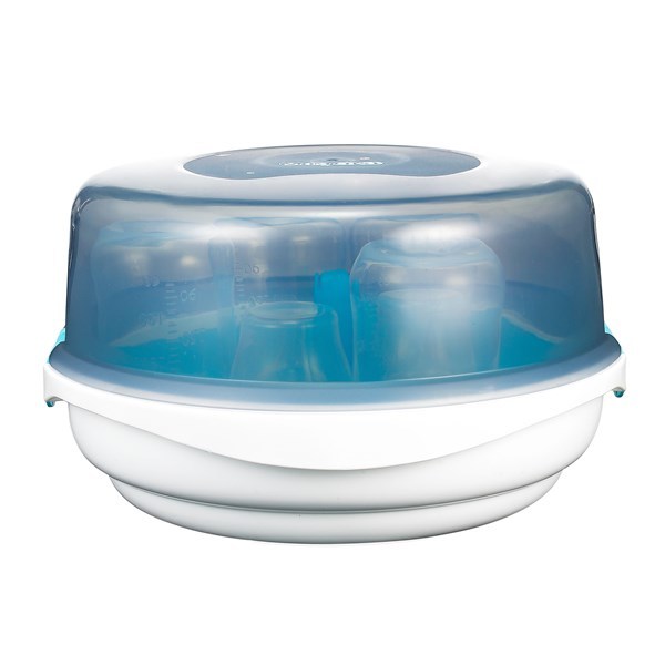 Momeasy Microwave Baby Bottle Steriliser with 24o Ml Feeding Bottle Age- Newborn & Above