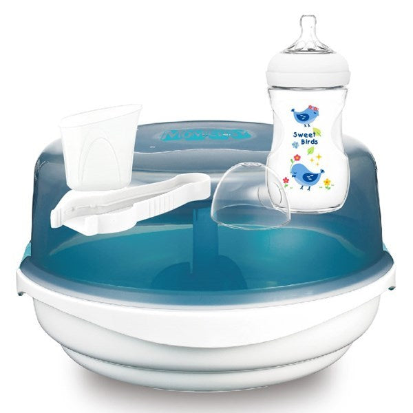 Momeasy Microwave Baby Bottle Steriliser with 24o Ml Feeding Bottle Age- Newborn & Above