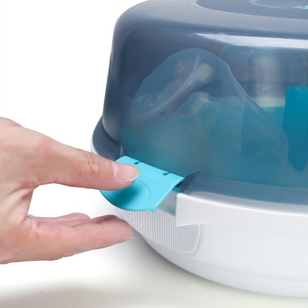 Momeasy Microwave Baby Bottle Steriliser with 24o Ml Feeding Bottle Age- Newborn & Above